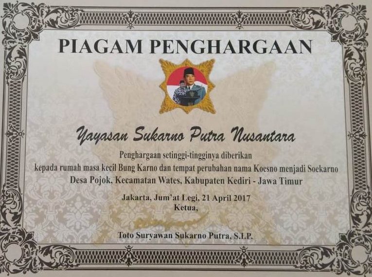 Pengakuan Keluarga tentang pergantian nama Koesno menjadi Soekarno